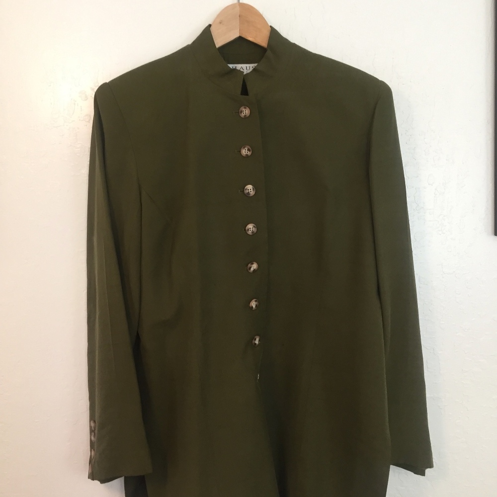 Vintage Chaus Silk Manderin  CollarJacket
